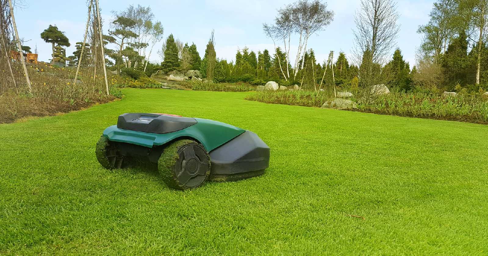 Mähroboter fährt sich fest